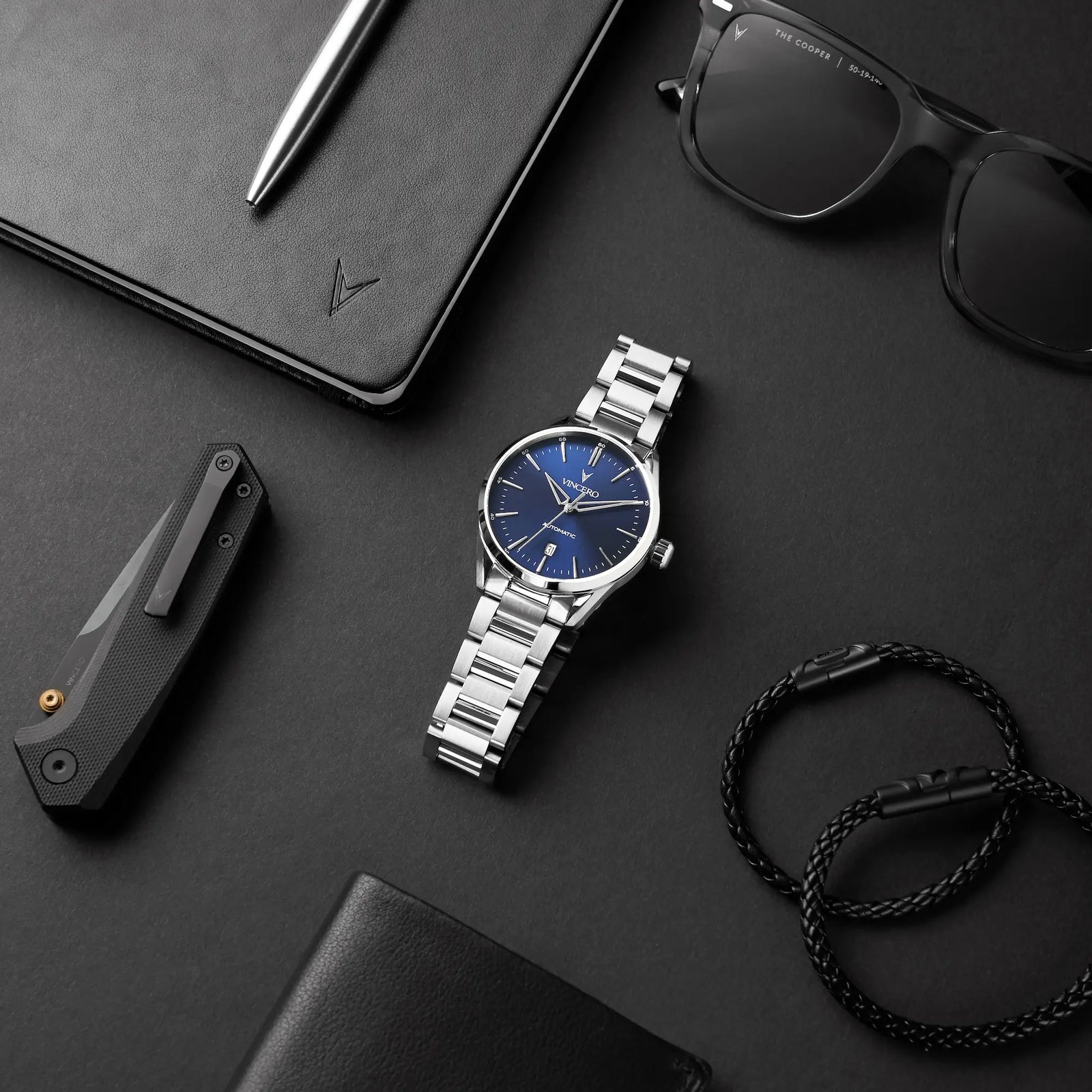 Vincero Icon Automatic - SILVER/BLUE