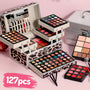 127-Piece Makeup Gift Set - Comprehensive Makeup Sets for Women with Eyeshadow, Blush, Highlighters, Mirror, Brushes, and Multi-Purpose Cosmetic Tools - Perfect Surprise Present for Mothers and Girlfriends