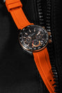 Filippo Loreti Ascari Monza Black Rose Tiger Rubber Watch