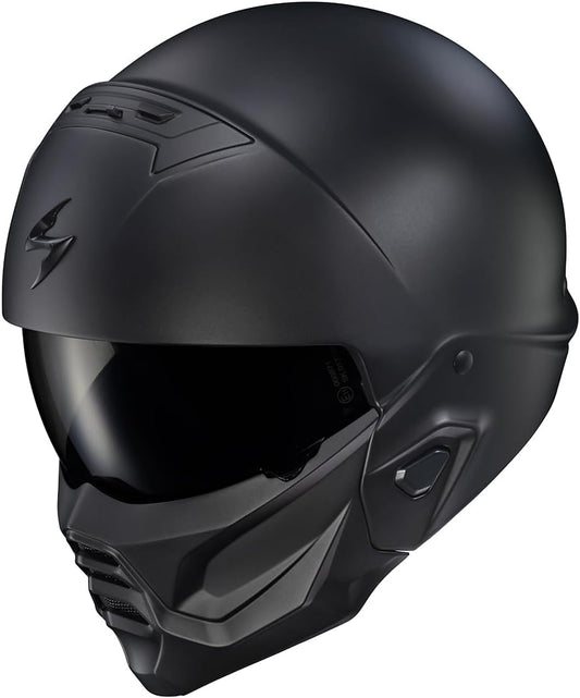 ScorpionEXO Covert 2 Open Face 3/4 Full Mode Motorcycle Helmet Bluetooth Ready Speaker Pockets Interchangeable Mouth Cover DOT Approved Unisex