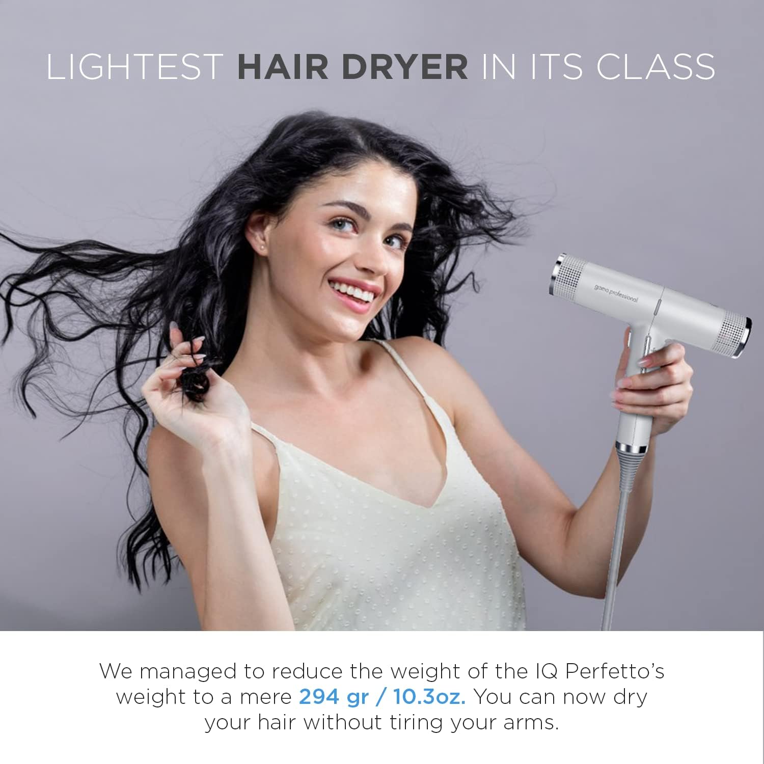 GAMA - IQ Hair Dryer with Diffuser - Grey