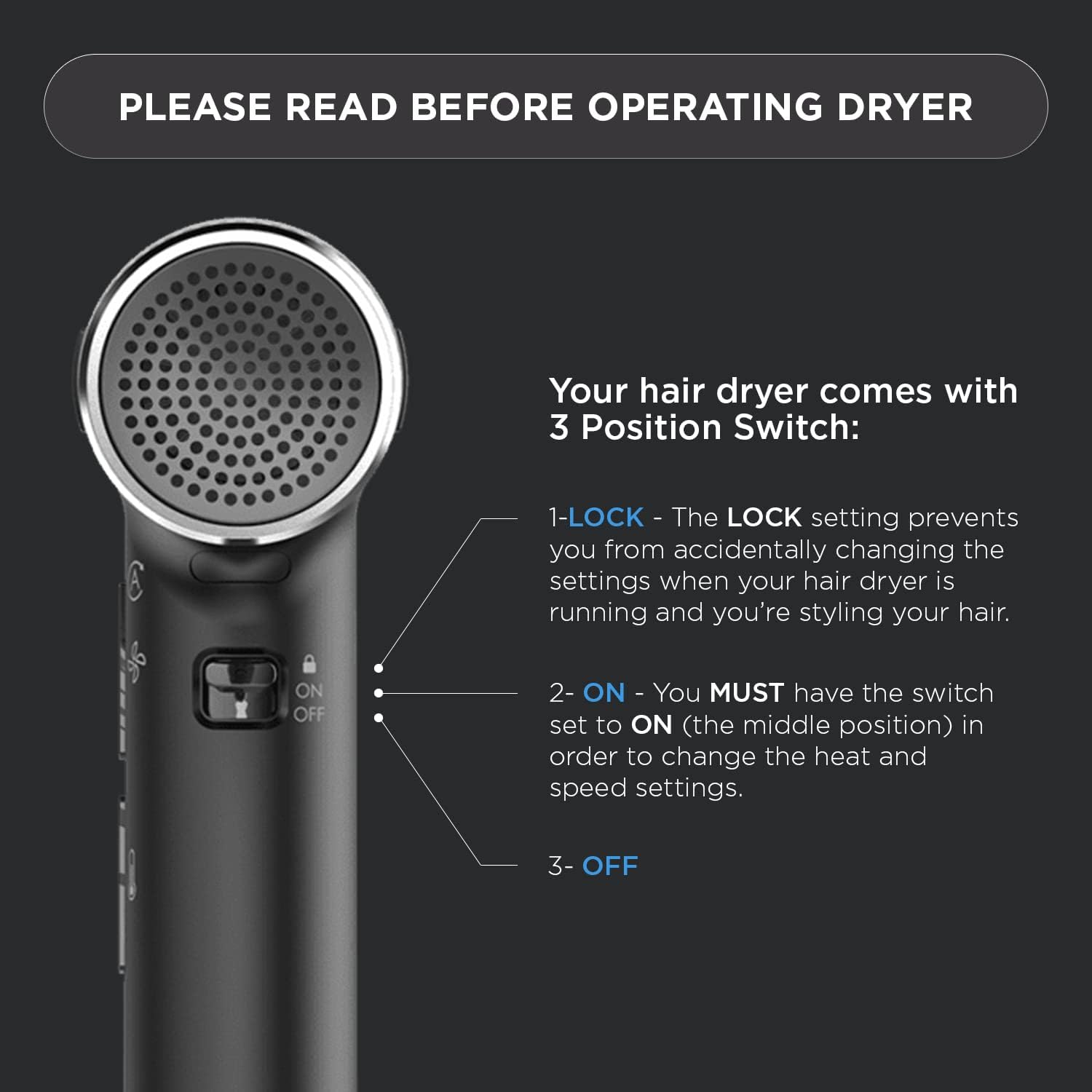 GAMA - IQ 2 Hair Dryer w/Diffuser - Black