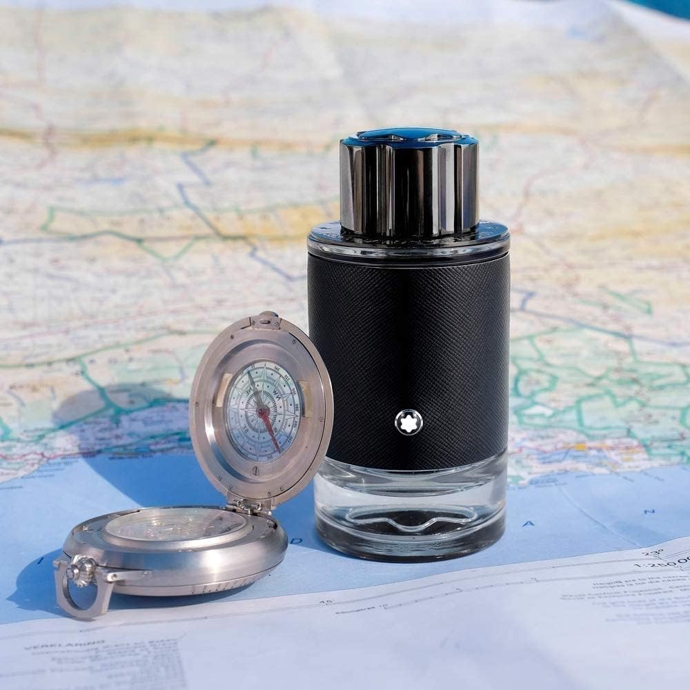Explorer Mont B. Eau De Perfume Spray 3.3 oz 100 ml Men, A Fragrance for the Modern Adventurer, who seeks to conquer new horizons and embrace life's thrilling journey.