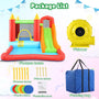 DREAMVAN Inflatable Water Slide, 8 in 1 Bounce House Water Park with 580W Blower, Giant Jumping Castle with 2 Slide, Ball Shooting, Climbing Wall, Fun Pool, Basketball Hoop for Kids 3-10 Years Old