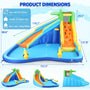 DREAMVAN Inflatable Water Slide, 8 in 1 Bounce House Water Park with 580W Blower, Giant Jumping Castle with 2 Slide, Ball Shooting, Climbing Wall, Fun Pool, Basketball Hoop for Kids 3-10 Years Old