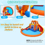 HuaKastro 14.2x12.8FT Big Inflatable Water Slide Bounce House Combo for Big Kids 5-12, with 2 Long Slide, Trampoline & Big Splash Pool, Blow Up Water Park for Backyard Summer Outdoor Fun