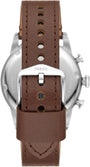 Fossil Men's Sport Tourer Quartz Stainless Steel Chronograph Watch, Color: Brown Leather (Model: FS6042)