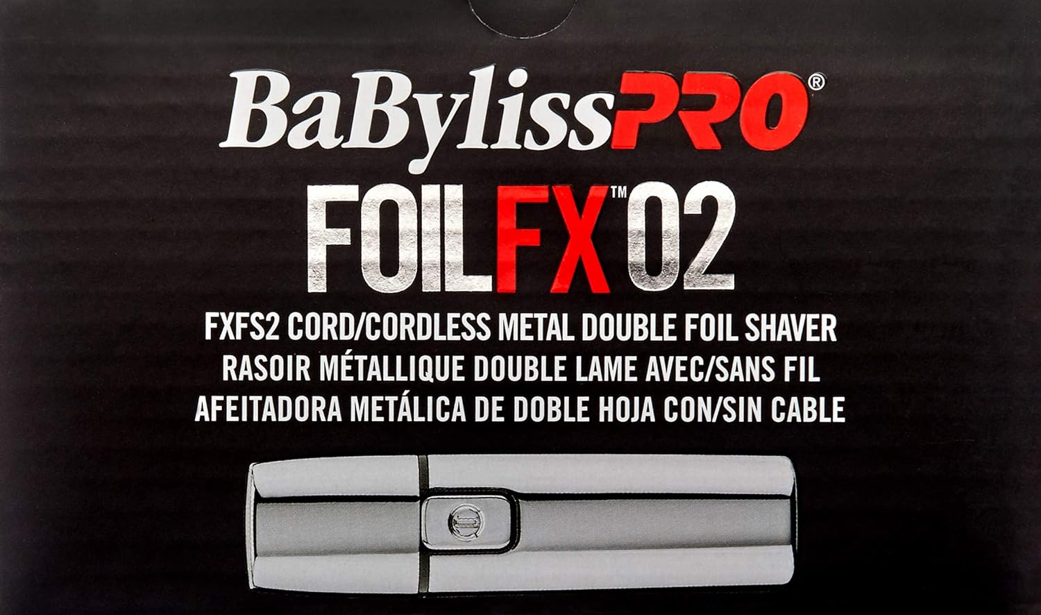 BaBylissPRO - Cordless Metal Double Foil Shaver - Silver