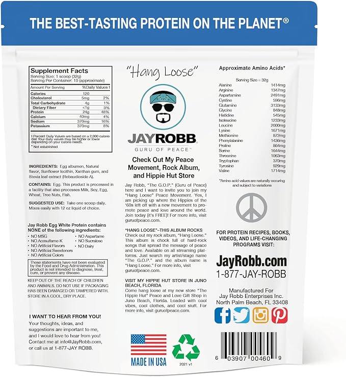 Jay Robb Vanilla Egg White Protein Powder