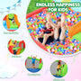 DREAMVAN Inflatable Water Slide, 8 in 1 Bounce House Water Park with 580W Blower, Giant Jumping Castle with 2 Slide, Ball Shooting, Climbing Wall, Fun Pool, Basketball Hoop for Kids 3-10 Years Old