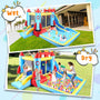 Inflatable Bounce House for Kids 146 x 132 x 82 inch, Indoor/Outdoor Bouncy House with Large Splashing Pool, Bouncing Area, 2 Water Slides,Climbing Wall, UL Certified Blower Included