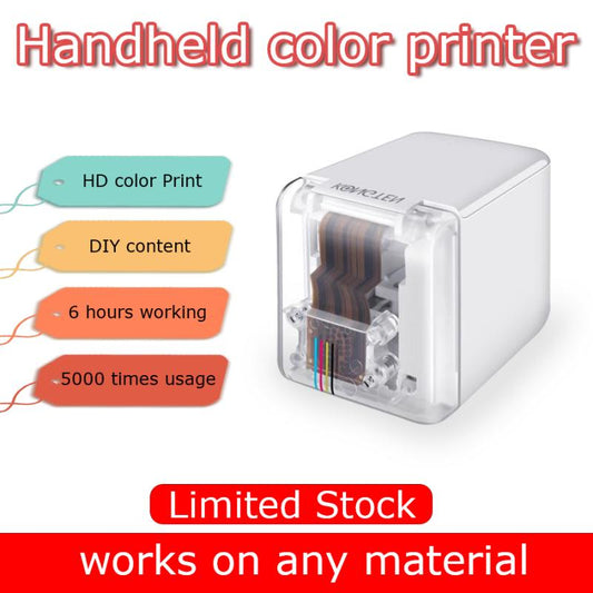 Handheld Color Portable Printer - MBrush Handheld Color Printer Portable Mini Inkjet Printer Color Barcode Printers 1200dpi with Ink Cartridge for Customized Text