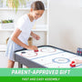 GoSports 48 Inch Air Hockey Arcade Table for Kids - Includes 2 Pushers, 3 Pucks, AC Motor, and LED Scoreboard - Oak or Black