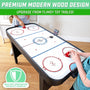 GoSports 48 Inch Air Hockey Arcade Table for Kids - Includes 2 Pushers, 3 Pucks, AC Motor, and LED Scoreboard - Oak or Black