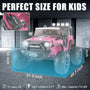 Kids 24V Ride on Car Truck with Remote Control - 2 Seater Electric Jeeps Car, 2x200W Motor, Spring Suspension, 3 Speeds, Pink