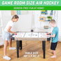 GoSports 48 Inch Air Hockey Arcade Table for Kids - Includes 2 Pushers, 3 Pucks, AC Motor, and LED Scoreboard - Oak or Black