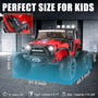 2 Seater Ride on Car for Kids 24V with Remote Control, 2 Seater Electric Jeep Car with Spring Suspension, LED Lights, Music, Red