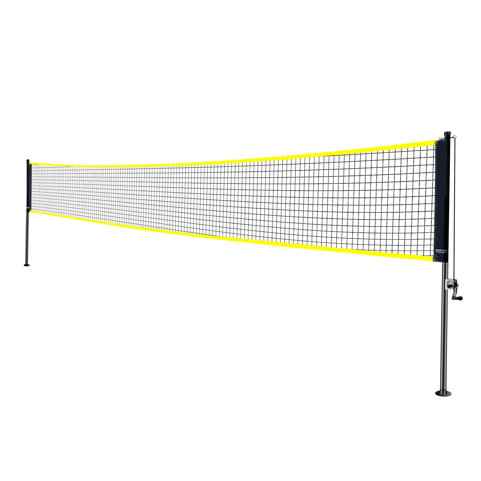 VEVOR Badminton Net Set, Outdoor Backyard Beach Park Badminton Net, Portable Badminton Equipment Set, Adults Kids Badminton Net with Poles, Carrying Bag, 4 Iron Rackets, and 3 Nylon Shuttlecocks