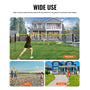 VEVOR Badminton Net Set, Outdoor Backyard Beach Park Badminton Net, Portable Badminton Equipment Set, Adults Kids Badminton Net with Poles, Carrying Bag, 4 Iron Rackets, and 3 Nylon Shuttlecocks