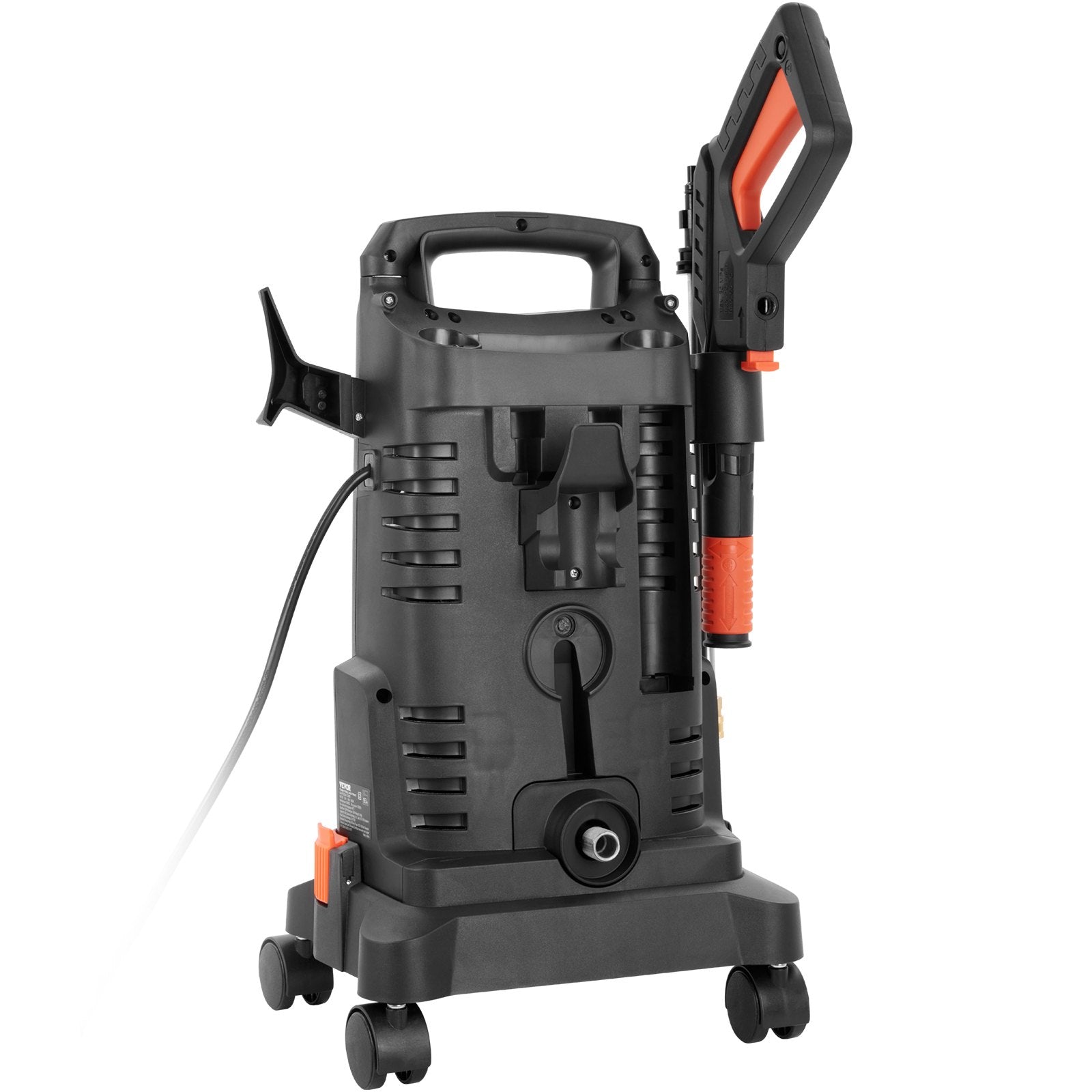 VEVOR Electric Pressure Washer, 2300 PSI, Max. 1.9 GPM, 1900W Power Washer w/ 26 ft Hose, 4 Quick Connect Nozzles, Foam Cannon, Retractable Handle for Portable to Clean Patios, Cars, Fences, Driveways  | VEVOR US