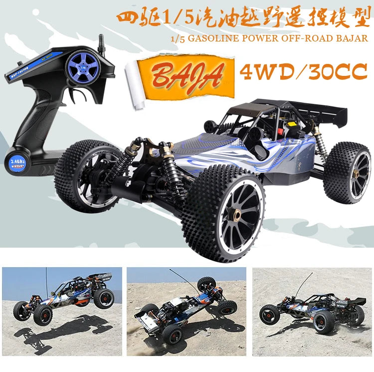 HSP 94045S Nitro Powered Off-road Sport Rally Racing 1/5 Scale 4WD RC Car Bajer With 30CC Engine 2.4Ghz 2CH Transmitter RTR