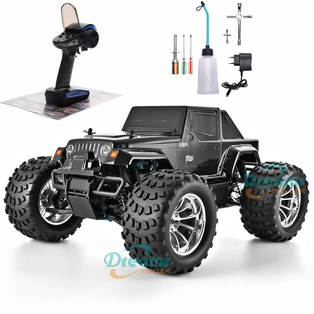 HSP RC Car 1:10 Scale Two Speed Off Road Monster Truck Nitro Gas Power 4wd Remote Control Car High Speed Hobby Racing RC Vehicle