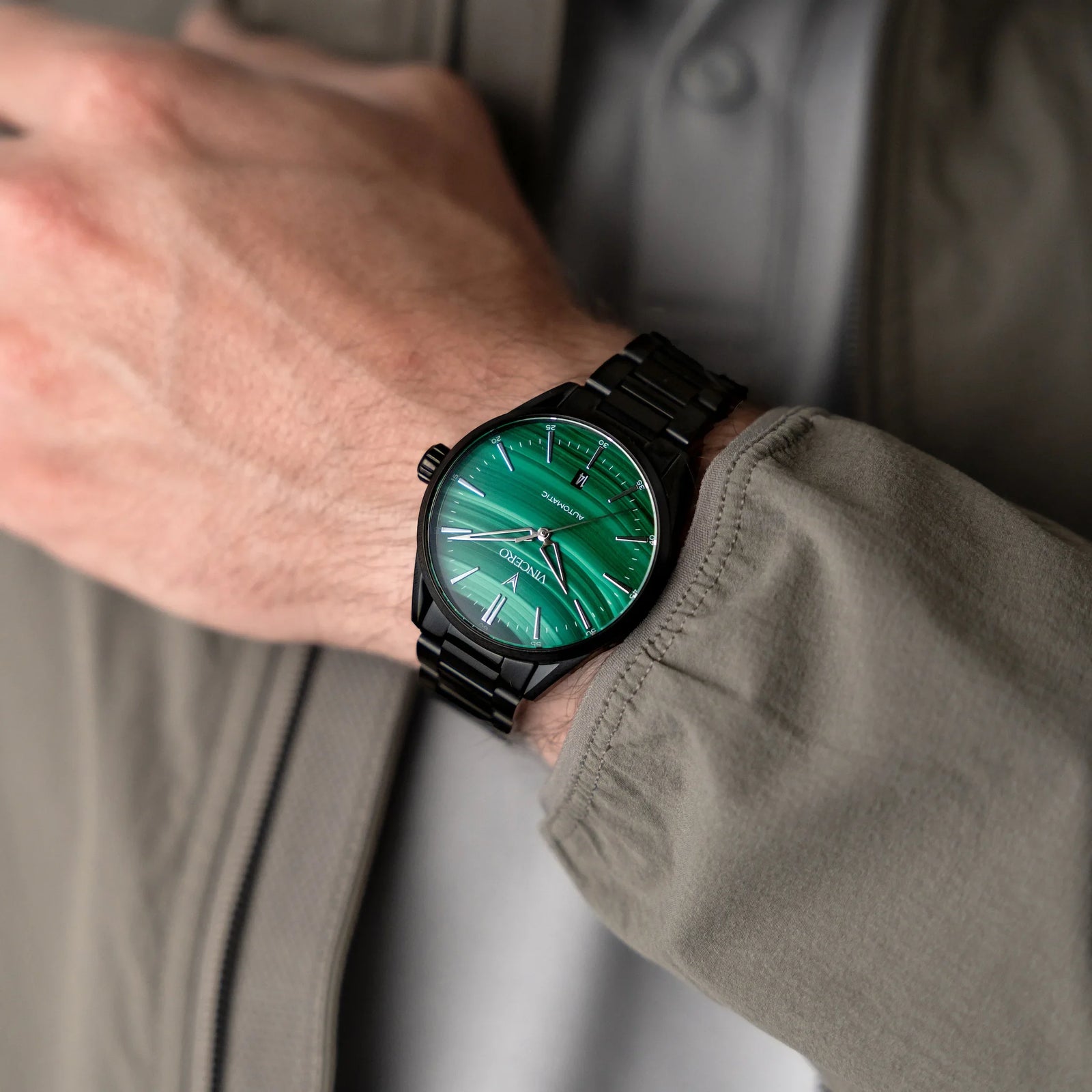 Vincero Icon Automatic - BLACK MALACHITE