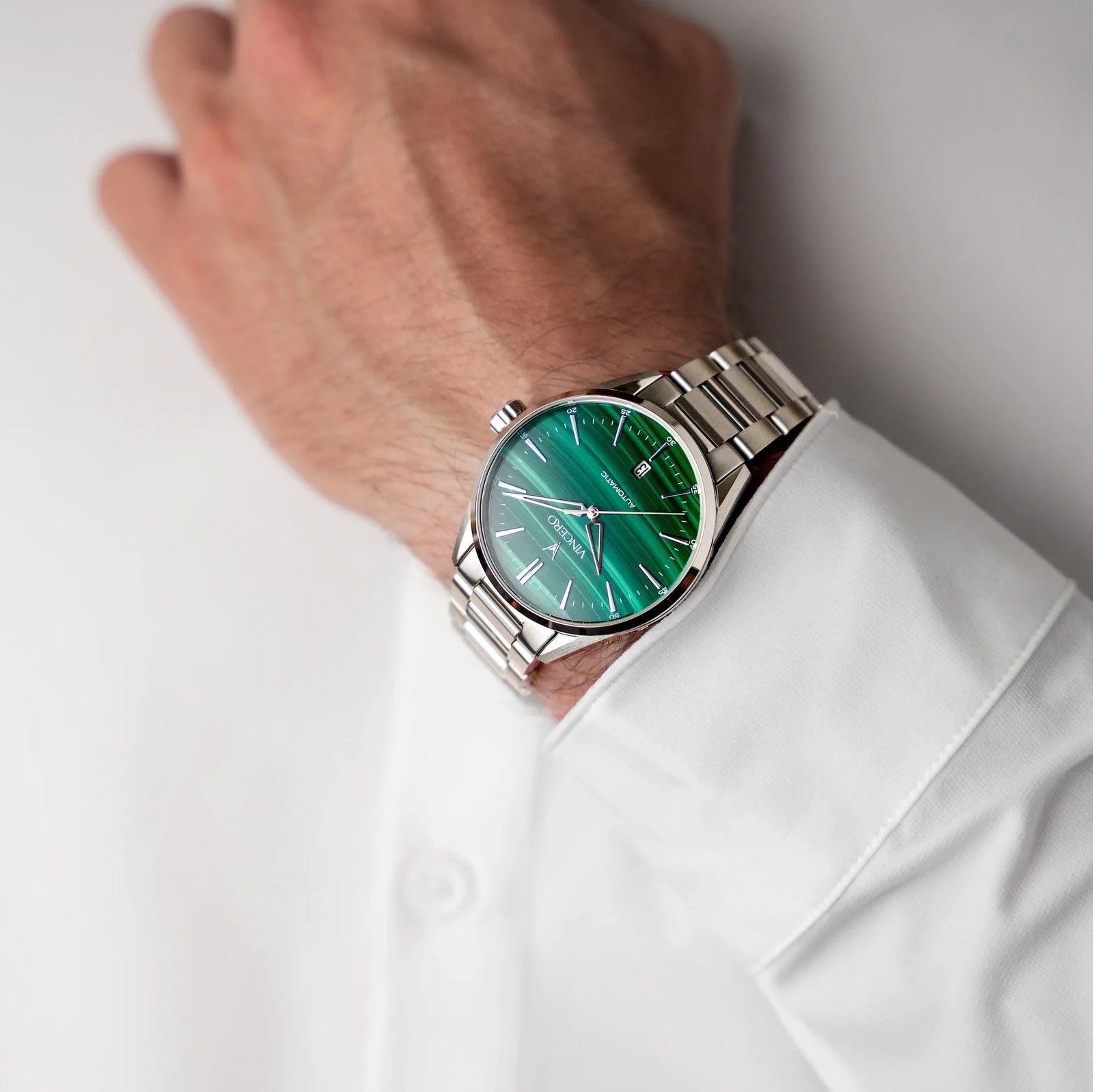 Vincero Icon Automatic - Silver Malachite