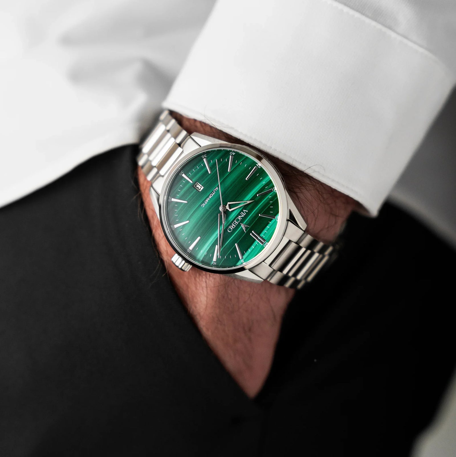 Vincero Icon Automatic - Silver Malachite