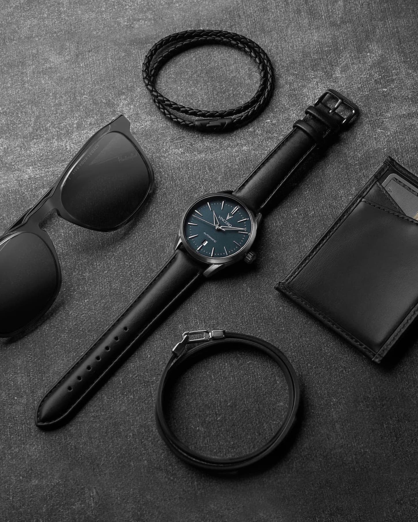 Vincero Icon Automatic - GUNMETAL/SLATE BLUE