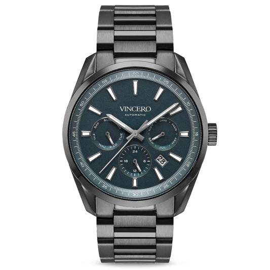 Vincero - The Reserve Automatic - GUNMETAL/SLATE BLUE