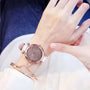 Starry Sky Women Watch Set 2Pcs Bracelet Ladies Wristwatch, Female Girls Clock Fashion Leather Simple Watches