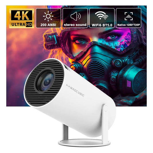 Transpeed 4K Android Projector - Dolby Vision, Wireless Connectivity, Smart Home Theater