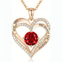 Luxury Red Zircon Pendant Necklace, a perfect fit for your Valentine