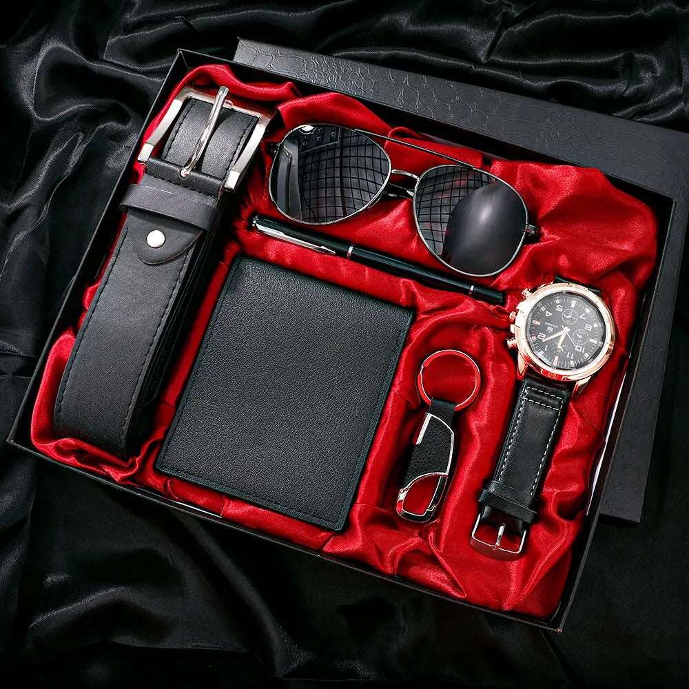 6 in 1 Luxury Business Accessories Set, a perfect Wedding/ Valentine Gift for Men