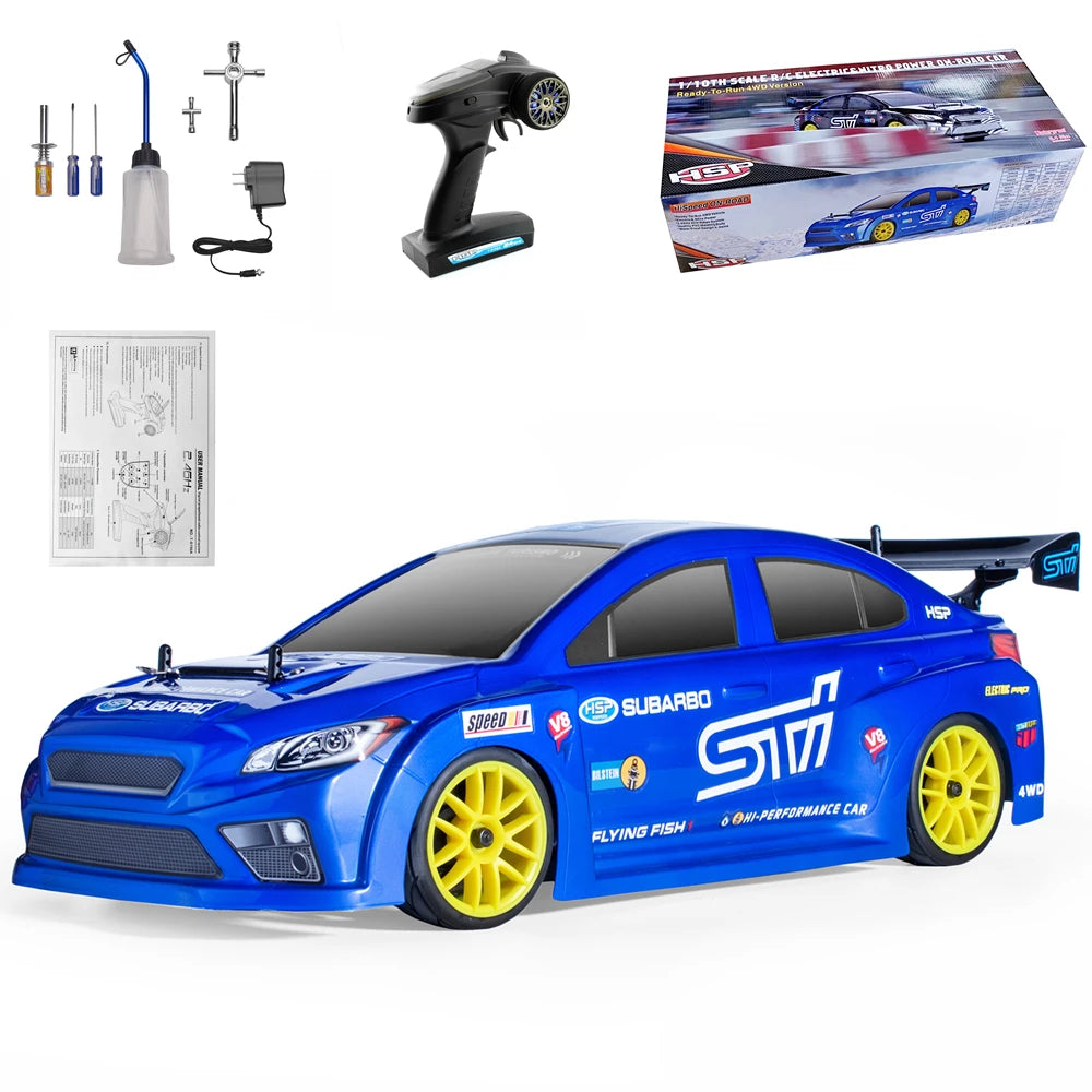 HSP Racing 1:10 On Road RC Car 4wd Two Speed Drift Vehicle Toys 4x4 Nitro Gas Power High Speed Hobby Remote Control Car