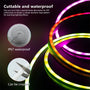 TUYA Neon LED Strip Lights Silicone Neon Rope Light with Music Sync RGBIC Dreamcolor Chasing Strip Tape for Room Decor Lighting