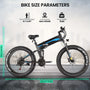 Ebike for Adult with HIgh Speed 500W Brushless Motor, 48V 10Ah Foldable Electric Bicycles, 20MPH EBike