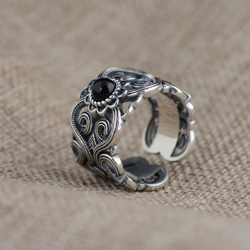 Sterling Silver Vintage Thai Ring for Men
