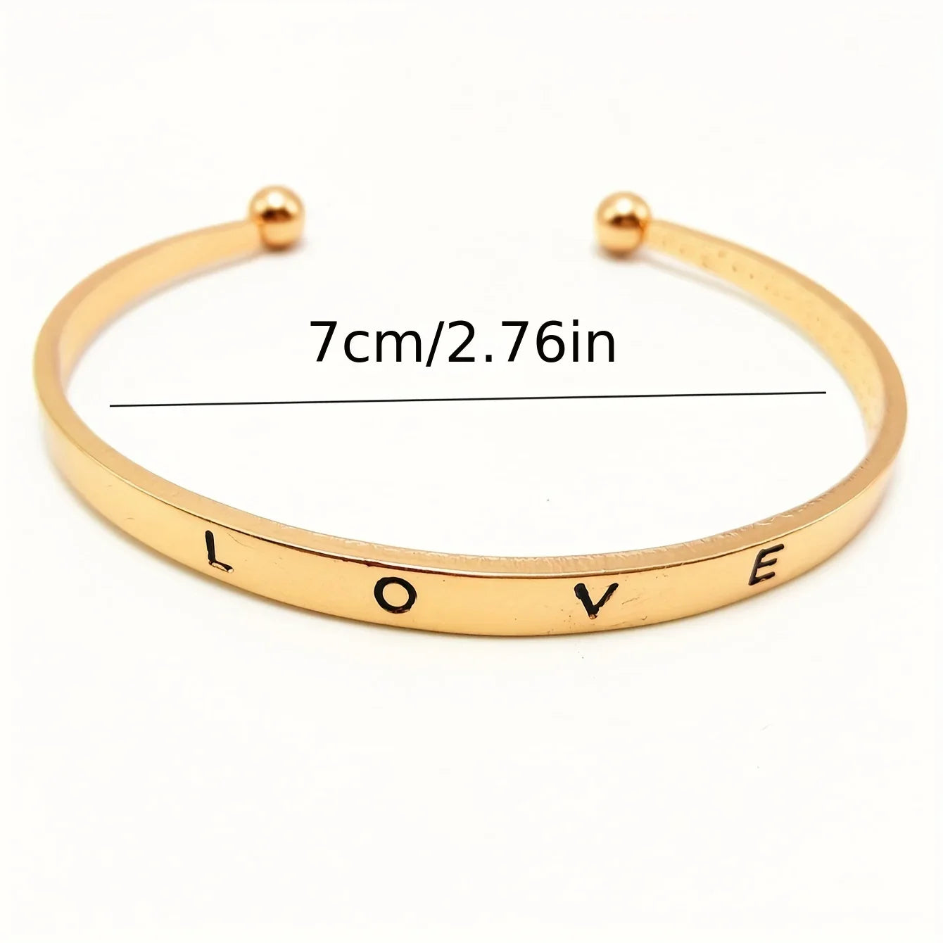Ladies Fashion Simple Digital Alloy with Quartz Watch Love Bracelet