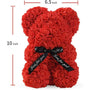 10 Inch Artificial Rose Teddy Bear with Clear Gift Box, a Valentine Gift