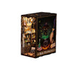 Firefly Forest House DIY 3D Puzzle Book Nook Kit: Wooden Bookshelf Room Dollhouse for Adults