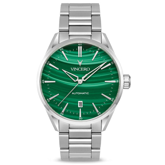 Vincero Icon Automatic - Silver Malachite