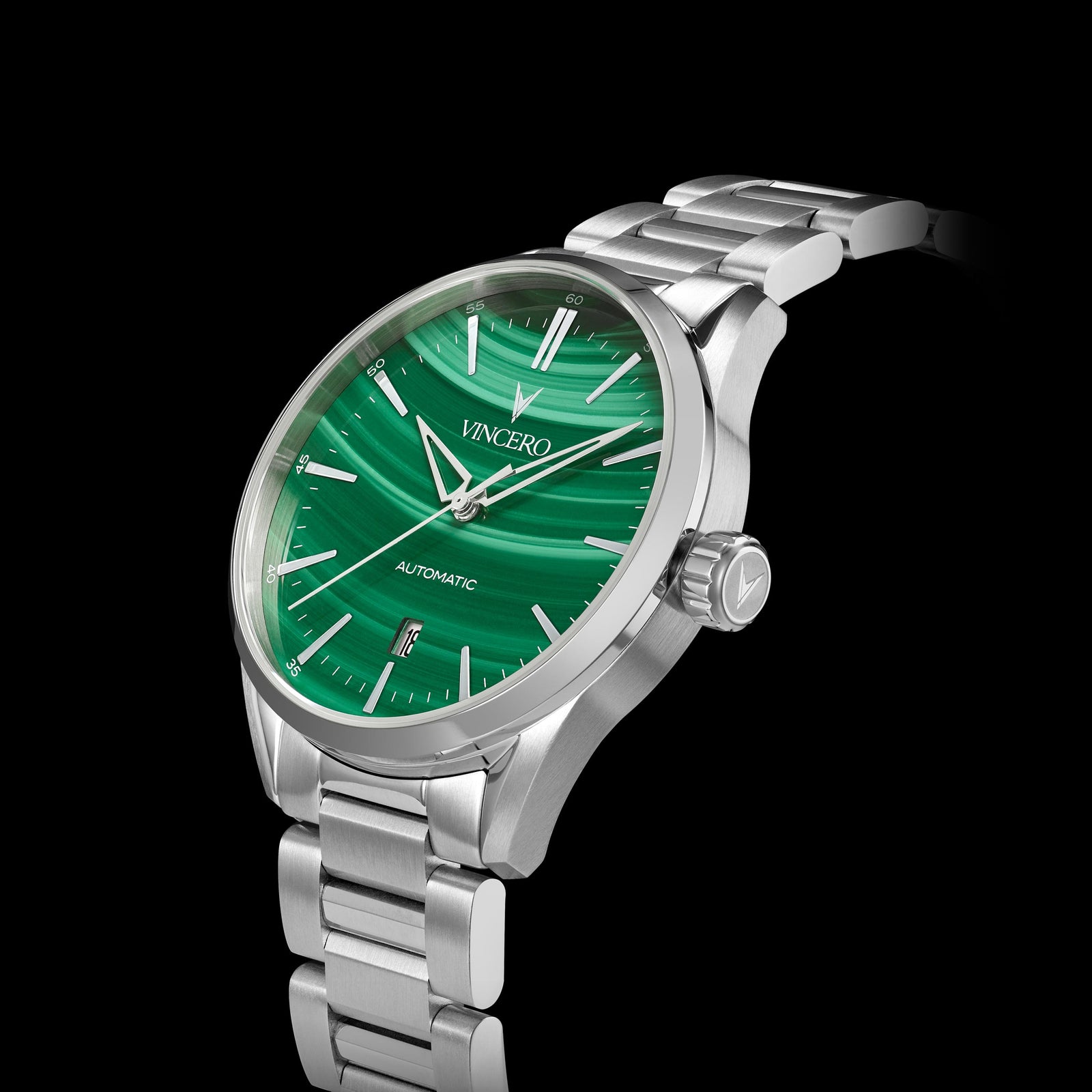 Vincero Icon Automatic - Silver Malachite