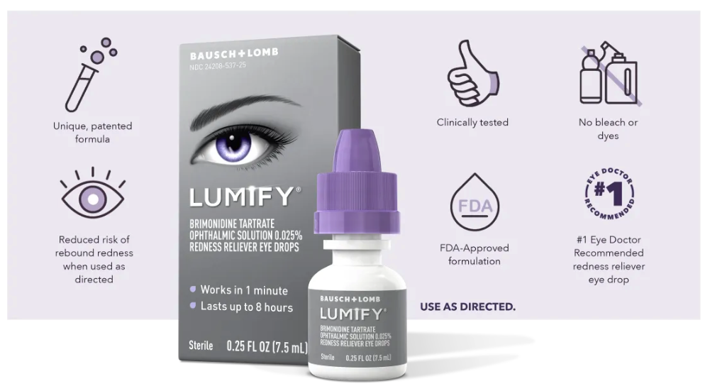 Lumify Eye Drops - Redness Reliever - 7.5mL - Pack of 4