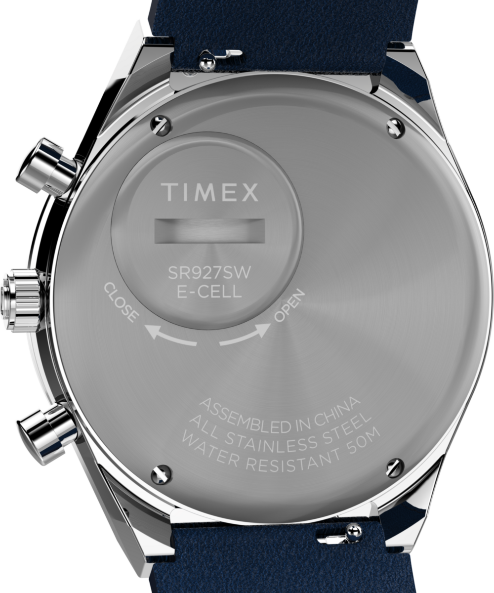 Q Timex Chronograph 40mm Leather Strap Watch - TW2V42800