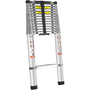 VEVOR Telescoping Ladder, 18.5 FT Aluminum One-button Retraction Collapsible Extension Ladder, 400 LBS Capacity with Non-slip Feet, Portable Multi-purpose Compact Ladder for Home, RV, Loft, ANSI Liste