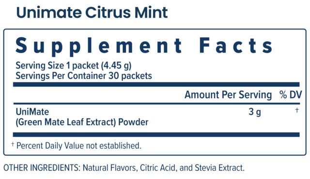 Unicity Unimate Citrus Mint 30-Day Supply