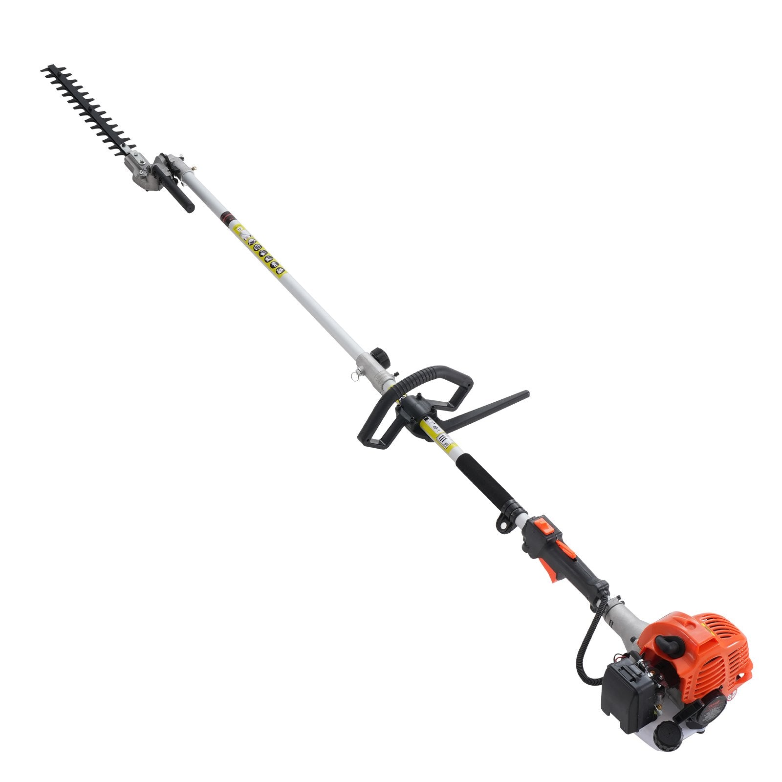 VEVOR 43CC 6-in-1 Multi-Functional Trimming Tools, Gas Hedge Trimmer, Weed Eater, String Trimmer, Brush Cutter, Edger, Pole Saw Chainsaw Pruner with Extension Pole