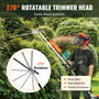 VEVOR 43CC 6-in-1 Multi-Functional Trimming Tools, Gas Hedge Trimmer, Weed Eater, String Trimmer, Brush Cutter, Edger, Pole Saw Chainsaw Pruner with Extension Pole